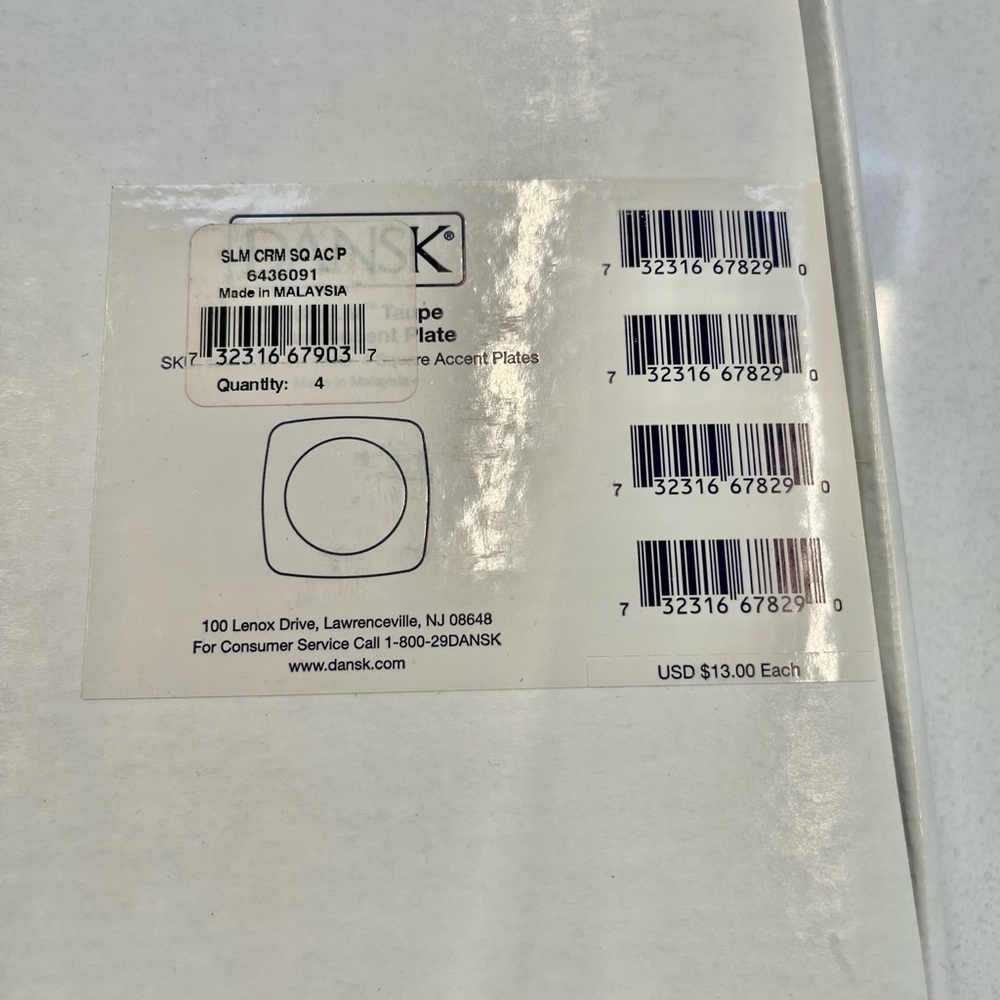 New Dansk Studio Ironstone Liora Manne salad plate / bowl modern ivory 8.5” - Picture 6 of 6